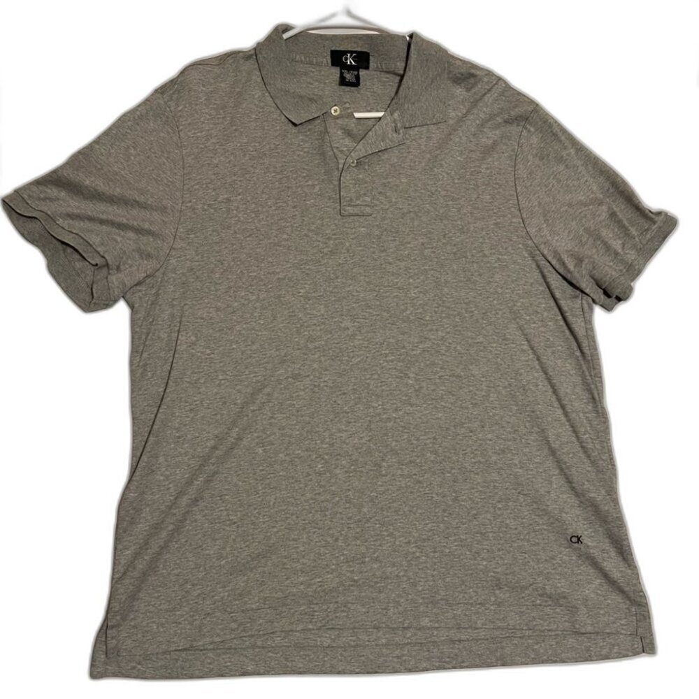 Calvin Klein Gray Polo Shirt Classic Cotton Blend